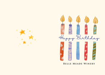 Birthday Candles Message Card