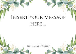 Custom Blank Floral Message Card
