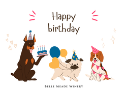 Birthday Message Card Dogs